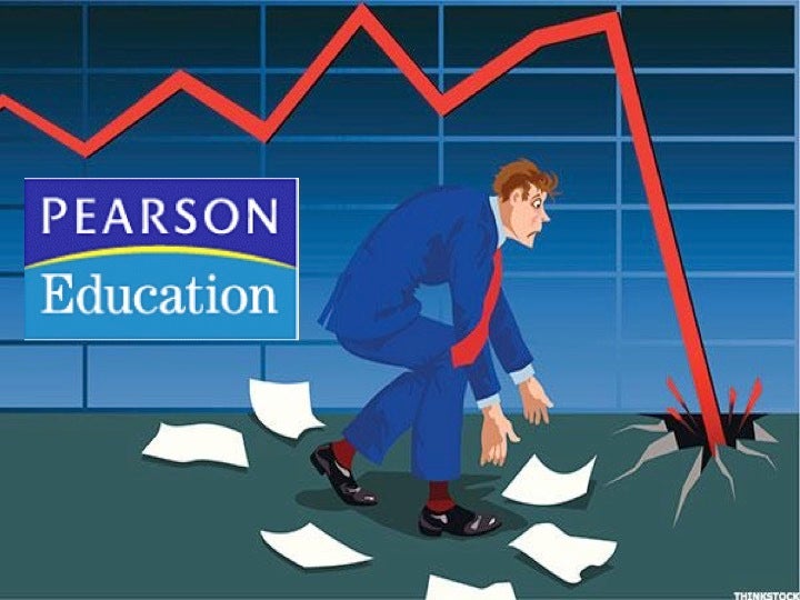 Pearson stock has tumbled as its “education” business falters.