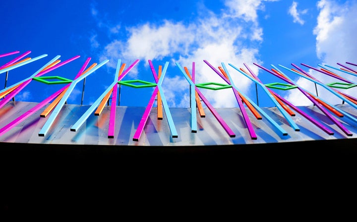 Public art installation at Tijuana Innovadora, celebrating the creativity of Tijuana and the bi-national community of CaliBaja.