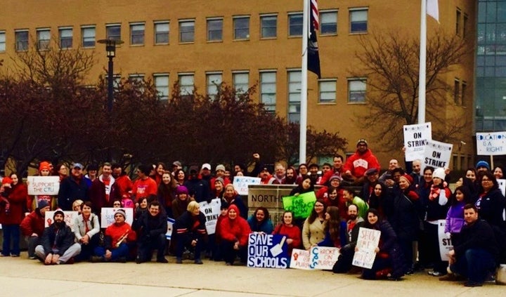 <p>Chicago’s Northside High School Teachers, April 24, 2017</p>