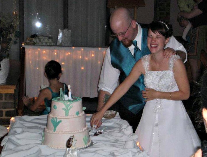 When the wedding cake is a disaster, you just learn to laugh.