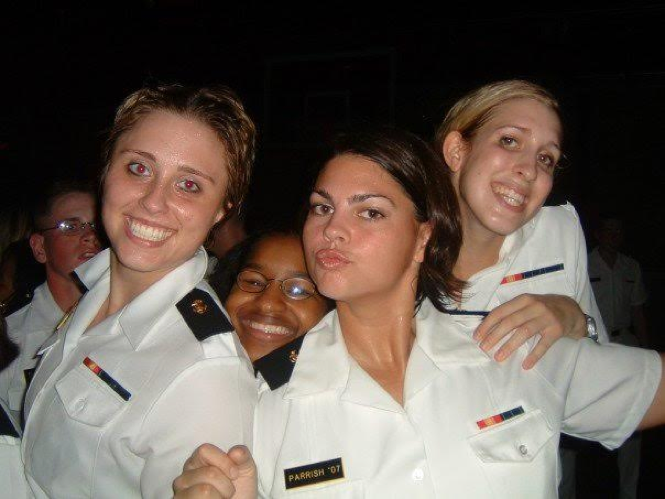 Hanging with some friends - clearly confident at the United States Naval Academy