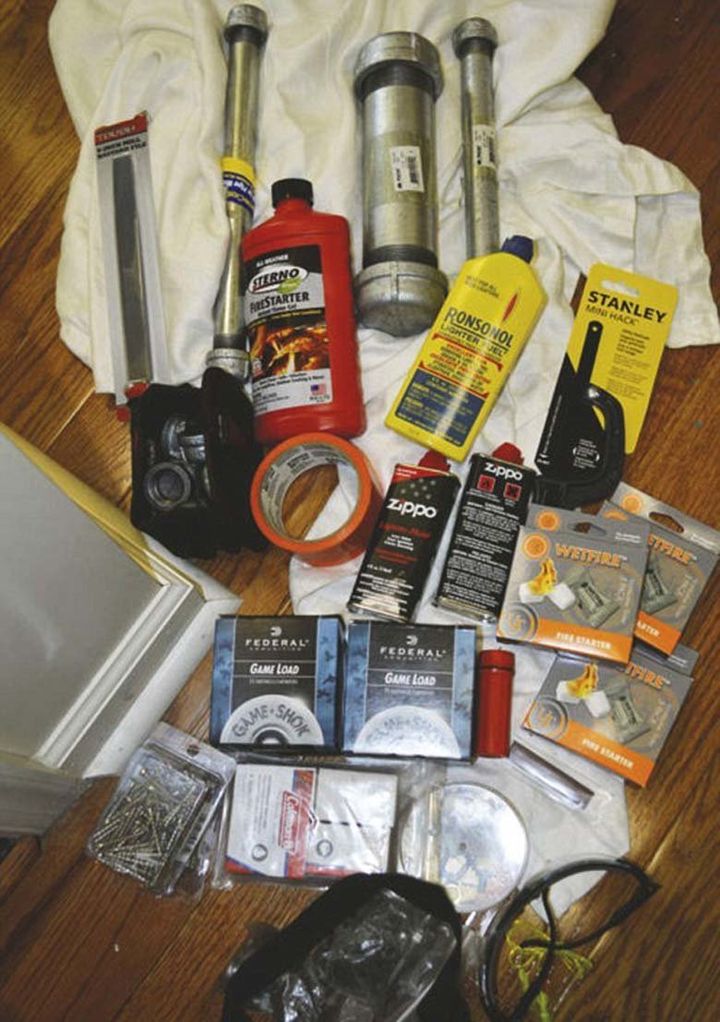 These are the bomb-making material police say they found in Nichole Cevario's home.