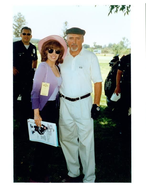 Kat Kramer with actor Dennis Hopper.
