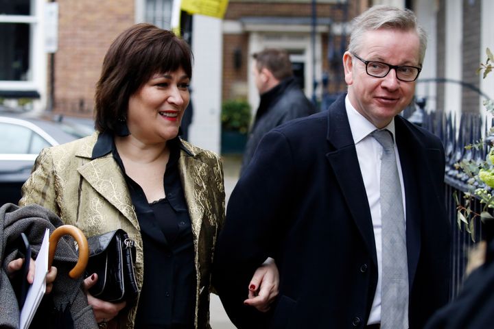 Sarah Vine, pictured above with her husband Michael Gove, said there was just as much coverage of how male politicians look