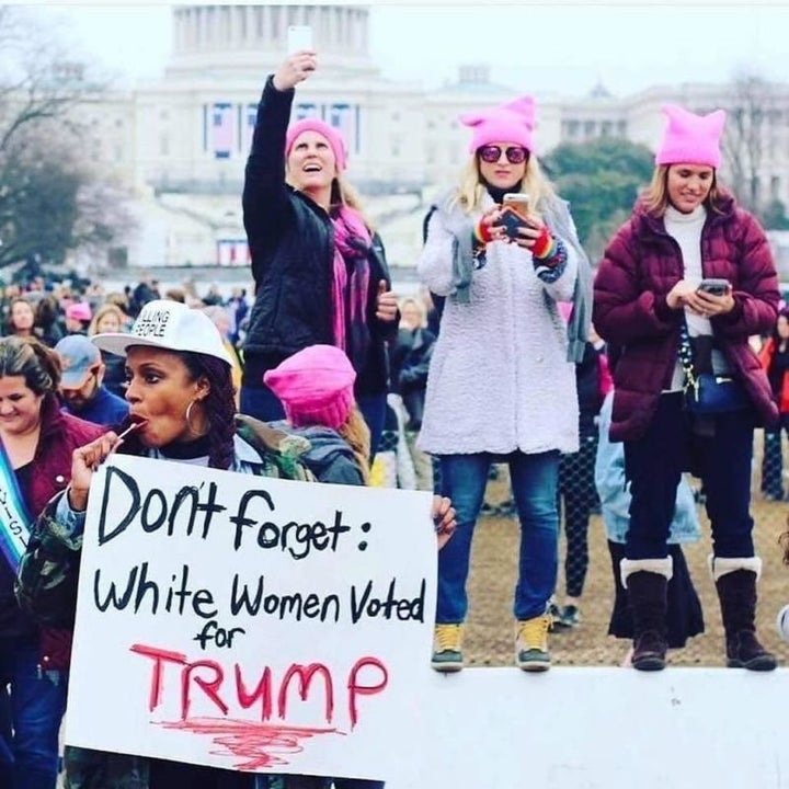 Angela Peoples shares the real at the Women's March on Washington on Jan. 21, 2017.