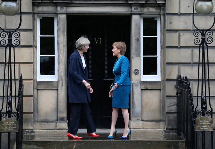 May has come head-to-head with Scottish First Minister Nicola Sturgeon, who is campaigning for a new Scottish independence referendum.