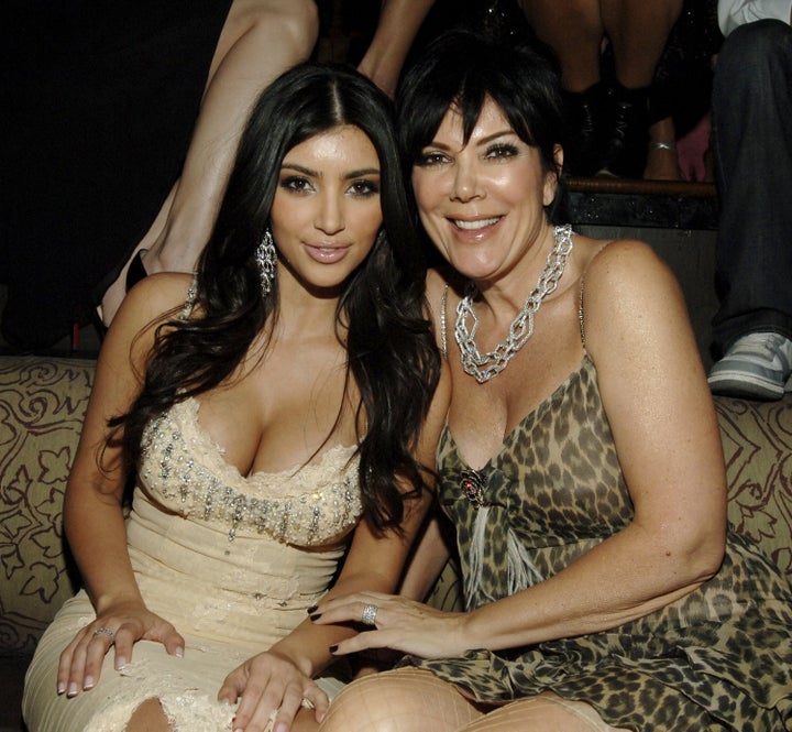 Kim Kardashian and Kris Jenner at Tao Nightclub in Las Vegas on April 6, 2007. 