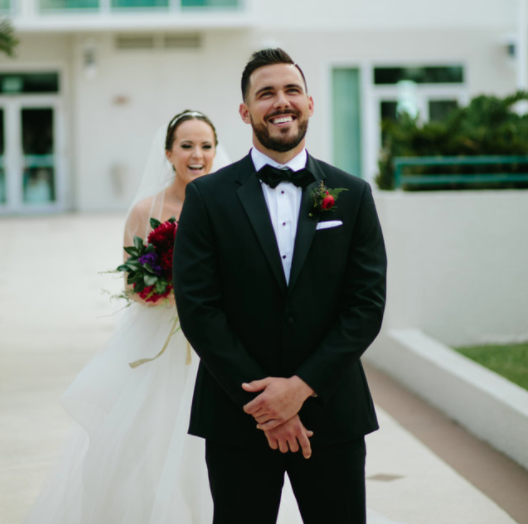 The couple, who met freshman year of high school<strong>, </strong>married at the <a href="http://womansclubofcoconutgrove.com/" target="_blank" role="link" class=" js-entry-link cet-external-link" data-vars-item-name="Woman’s Club of Coconut Grove" data-vars-item-type="text" data-vars-unit-name="58daaa37e4b037bd82caf041" data-vars-unit-type="buzz_body" data-vars-target-content-id="http://womansclubofcoconutgrove.com/" data-vars-target-content-type="url" data-vars-type="web_external_link" data-vars-subunit-name="article_body" data-vars-subunit-type="component" data-vars-position-in-subunit="1">Woman’s Club of Coconut Grove</a> in Miami.