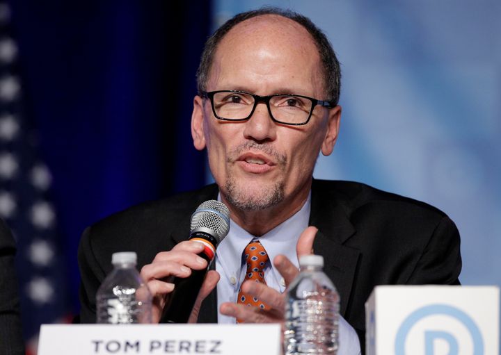 Tom Perez, the new chairman of the Democratic National Committee, has asked for resignation letters dated April 15.