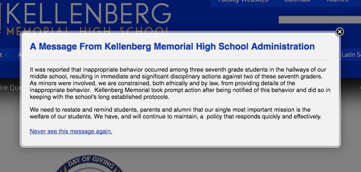 Kellenberg’s only response to the incident.