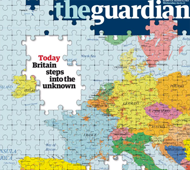 The Guardian’s jigsaw caused concern for some in the Republic of Ireland