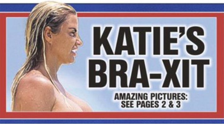 'Bra-xit!' was used to promote topless pictures of Katie Price