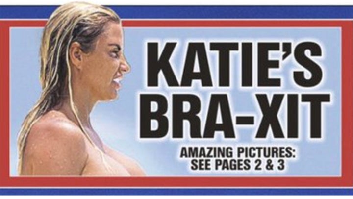 'Bra-xit!' was used to promote topless pictures of Katie Price