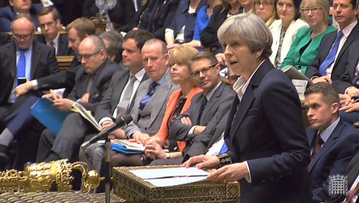 Theresa May announces in the House of Commons, London, that she has triggered Article 50, starting a two-year countdown to the UK leaving the EU.