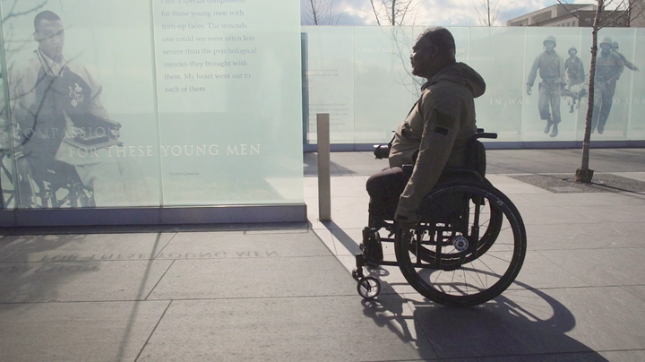 Greg Gadson, a U.S. veteran featured in "War on the Brain" on PBS News Hour