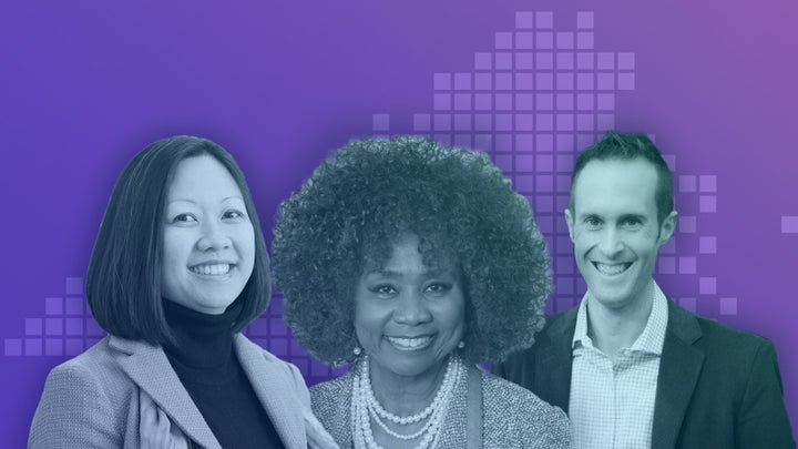 Democratic candidates for Virginia’s House of Delegates include, from left, Kathy Tran and Tilly Blanding in the 42nd district, and Schuyler VanValkenburg in the 72nd district.