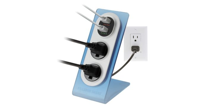 Sharper Image visual charge dual USB charger/outlet, $21.94 for a two-pack at Amazon