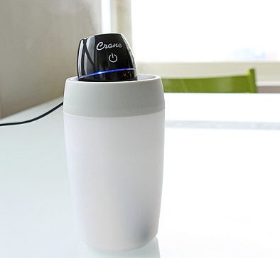 Crane ultrasonic cool mist travel humidifier, $29.99 at Bed Bath & Beyond