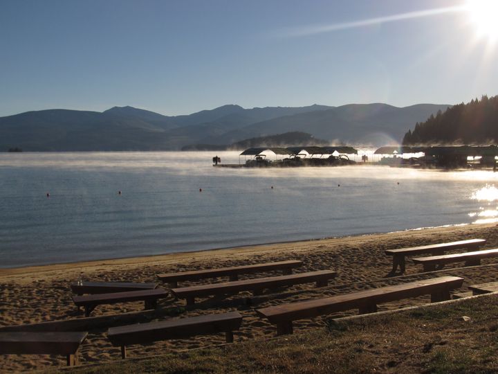 <p>View of Priest Lake from Hill's Resort</p>