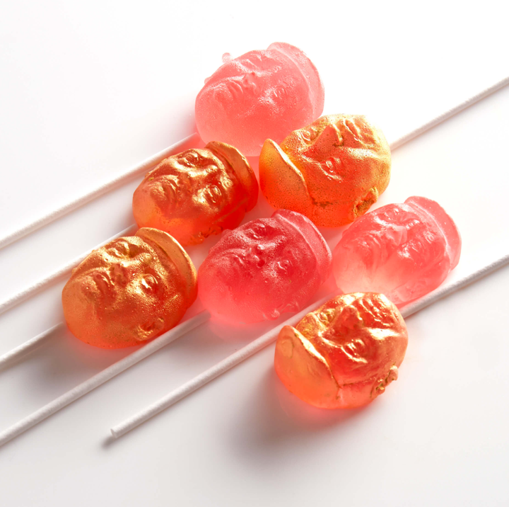 The limited edition "Trump sucks" lollipops.