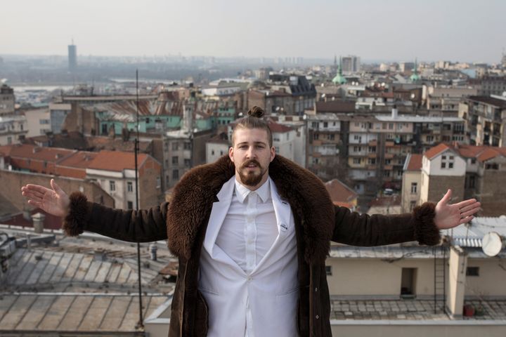 Under the pseudonym “Ljubisa ‘Beli’ Preletacevic,” political satirist Luka Maksimovic is campaigning to become the president of Serbia.