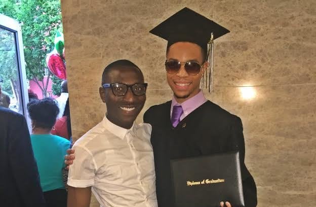 Guy Anthony (left) with mentee Jauan Durbin (right) at Durbin's high school graduation. 