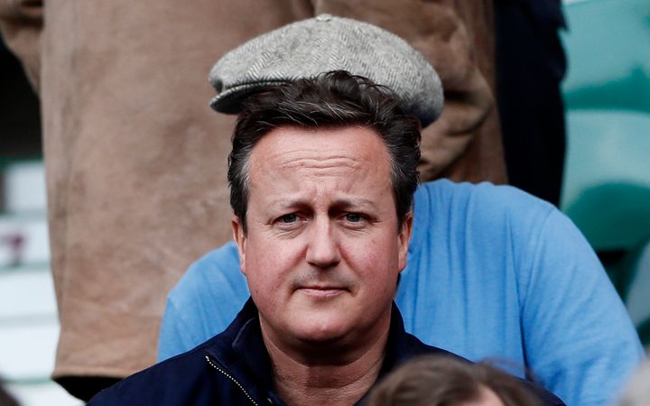 Cameron, now a private citizen, pictured at the England v Scotland Six Nations rugby match earlier this month