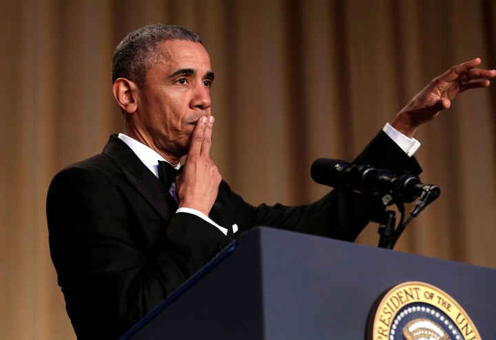 President Barack Obama dropped the mic after his final White House Correspondents Dinner speech.