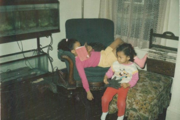 Seated left to right, Laurin Talese and brother, Christian, 1990.