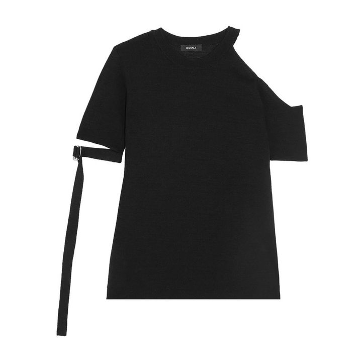 Cold-Shoulder Knitted T-Shirt, Goen.J $580