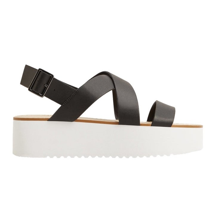 Platform Strap Sandals, Mango $60