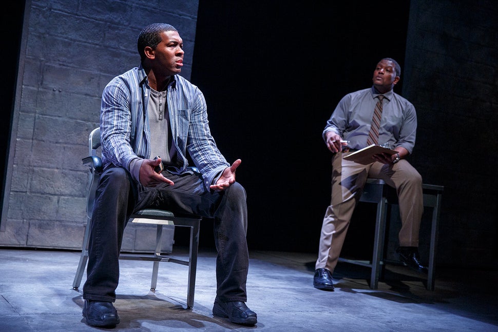 Chris Davis as Chris and Lance Coadie Williams as Evan in "Sweat."