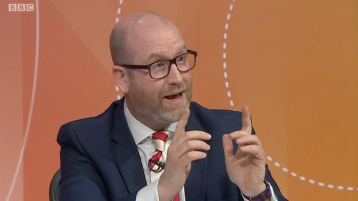 Ukip leader, Paul Nuttall, on Question Time.