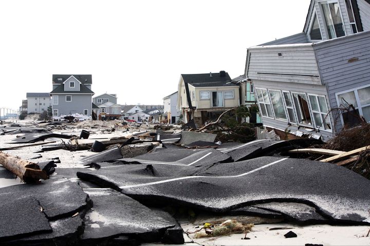 Streets damaged during Hurricane Sandy are seen in Ortley Beach, New Jersey, in this November 10, 2012. One year later, President Obama released an executive order on planning for such disasters. 