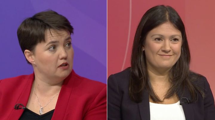 Ruth Davidson (left) called for Lisa Nandy to run for Labour leader