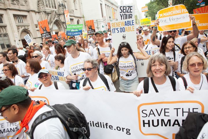 Scenes from the People's Climate March in New York City on Sunday, September 21, 2014. 