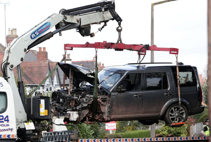 The family's grey Land Rover, which was stolen from the property, was recovered shortly after the attack 