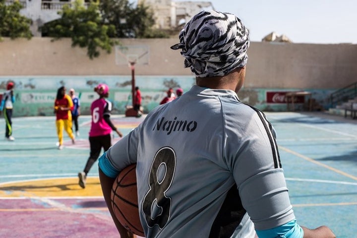 Players from team Hagen practice at Wiish Stadium in Mogadishu’s Wadadaliido district.