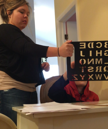 Access to what’s inside using a letter board.