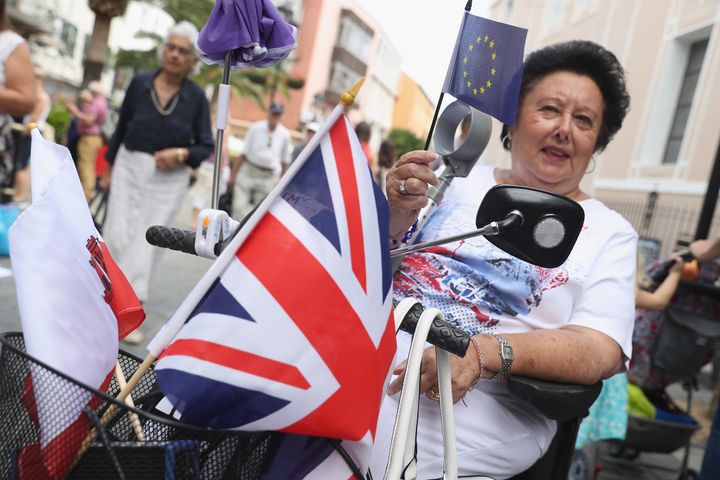 A woman in Gibraltar backs Remain on referendum day in June
