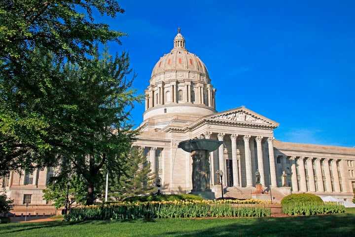 The state Capitol building in Jefferson City, Missouri. 