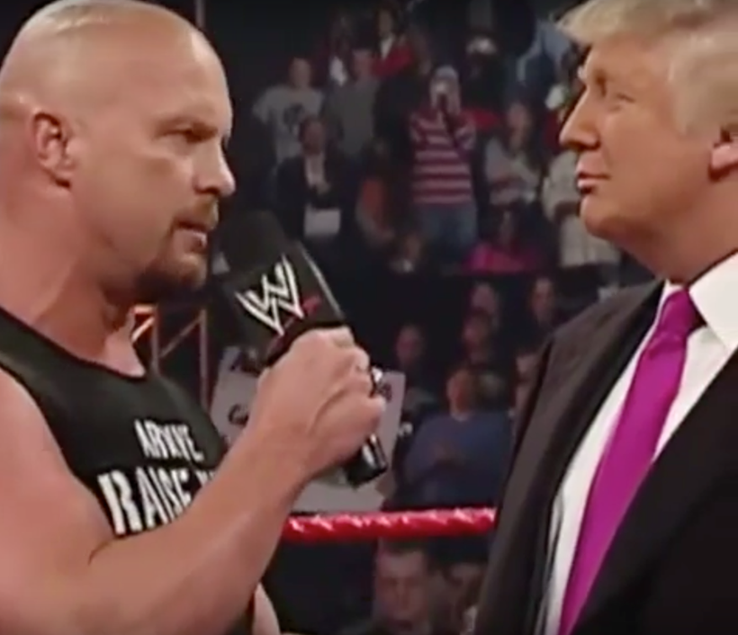 Image of Donald Trump and “Stone Cold” Steve Austin (Courtesy of Marissa Alexa McCool)
