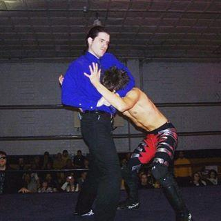 Image of the author as a wrestler, the one on the left (Courtesy of Marissa Alexa McCool)