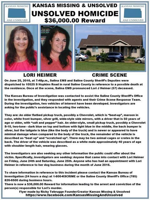 The Kansas Bureau of Investigation is looking for the public’s assistance in locating two vehicles, an older maroon flatbed p