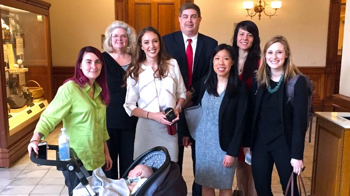 Students, joined at the Georgia State Capitol by allies including Atlanta Women for Equality and SurvJustice, continued to lobby against the campus rape bill until the last minute of the last hour on the last day of this year’s legislative session. March 30, 2017.