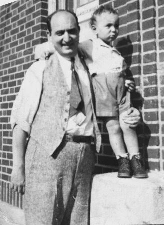 <p>Nat Yellen (Sherman’s Father) with a young Sherman Yellen</p>
