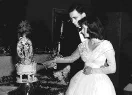 <p>Sherman and Joan Yellen on their wedding day in 1953. They married right after college.</p>