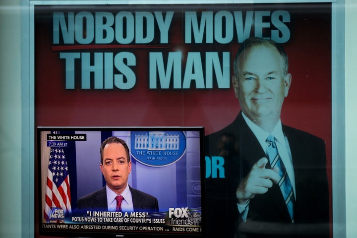 Bill O'Reilly advertisement at Fox News headquarters. 