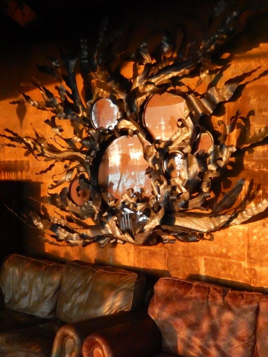 <em>The beating heart of Bajan soul captured in sculpture in full Caribbean sunset at the Cliff a seaside restaurant and cock