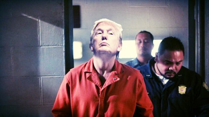 A Twitter mock-up depicts the possible fate of Donald Trump, if FBI investigations prove treasonous collusion with Russia in